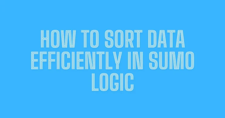 Data Efficiently in Sumo Logic